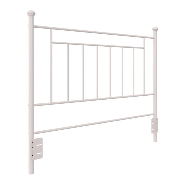 Dorel Living Dorel Living DE32506 Harold Full Metal Headboard; White - Queen Size DE32506